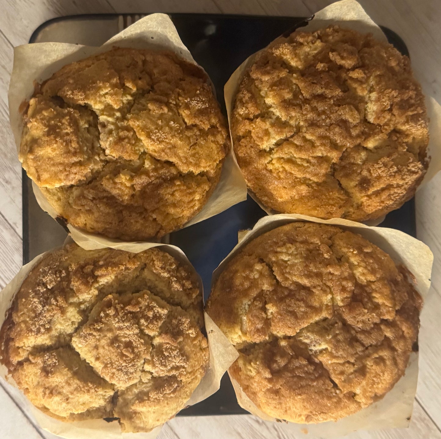 Gluten-Free Jumbo Peaches and Cream Muffins - 4 Pack