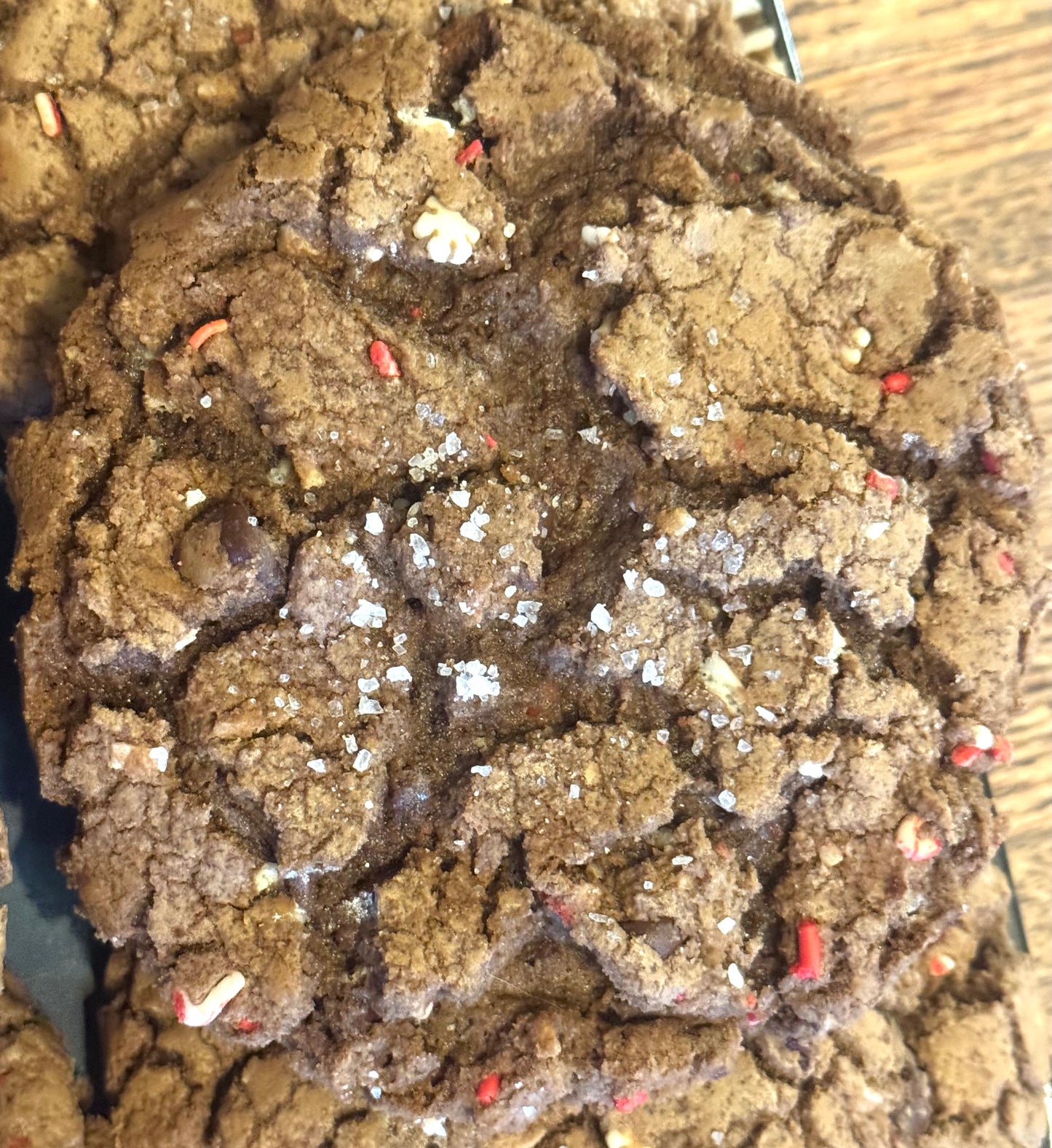 Jumbo Double Chocolate Peppermint Cookies - Pack of Six