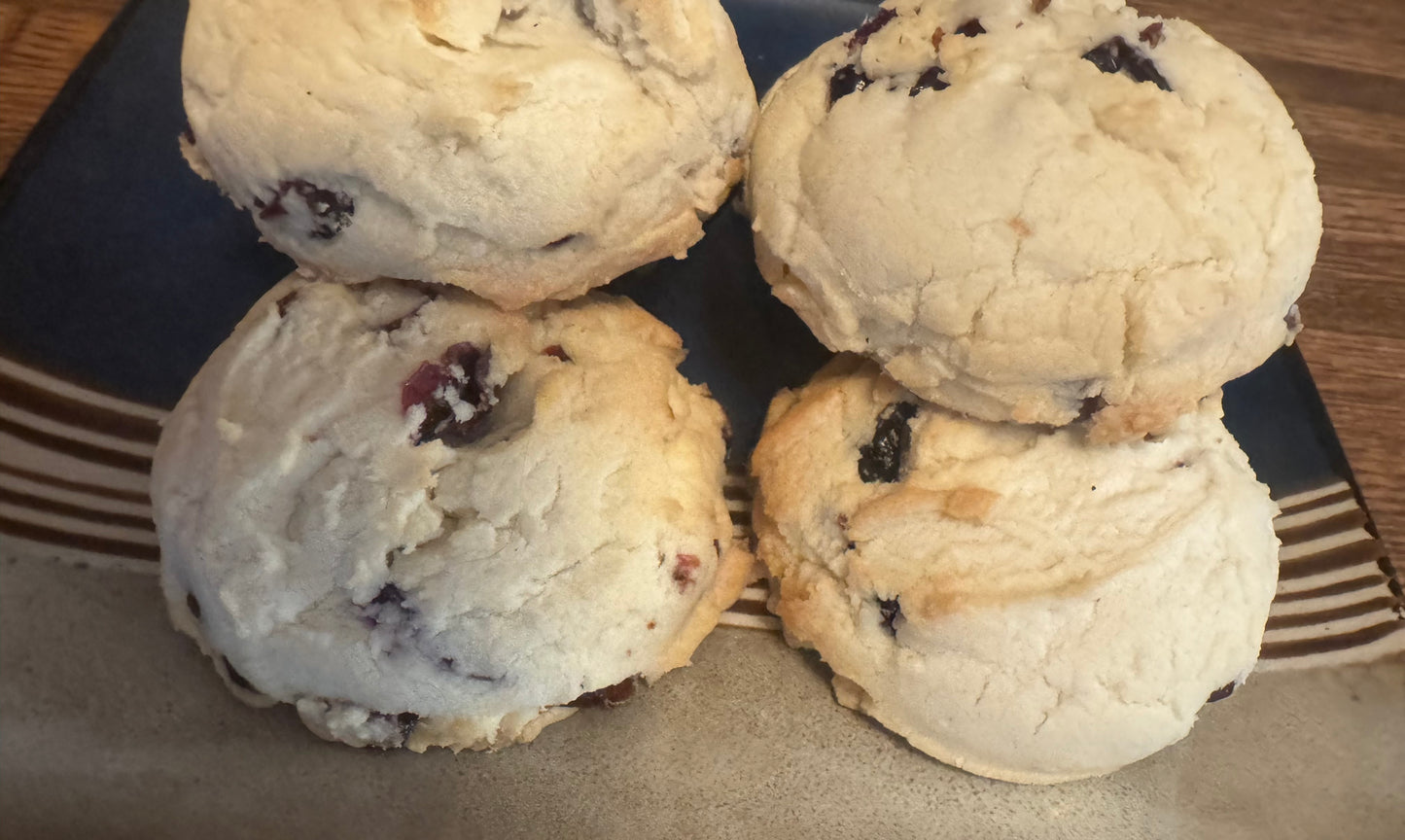 Tasty Orange Cranberry Shortbread Cookies!