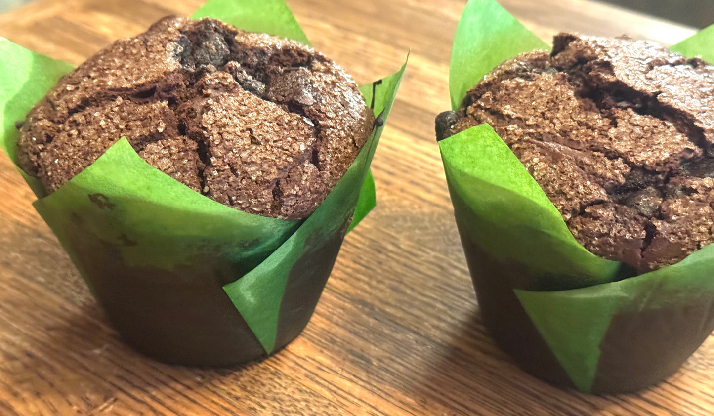 Jumbo Salted Caramel Double Chocolate Muffins - 4 Pack