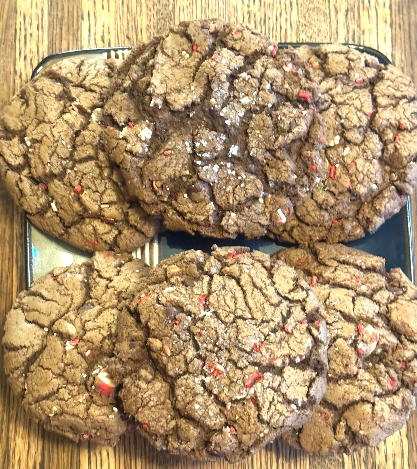 Jumbo Double Chocolate Peppermint Cookies - Pack of Six