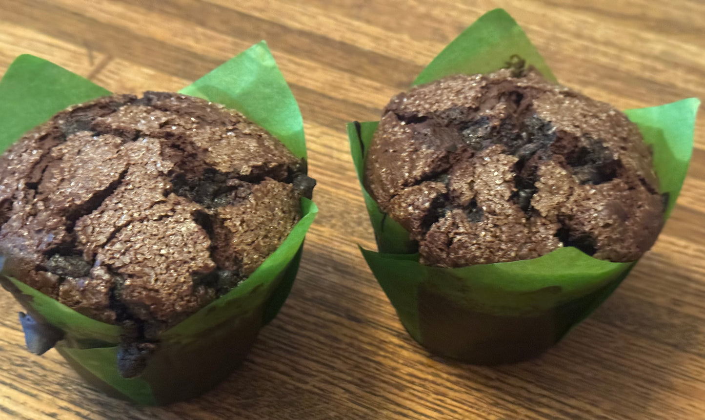 Jumbo Salted Caramel Double Chocolate Muffins - 4 Pack