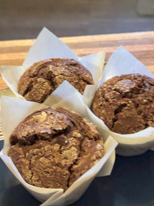 Jumbo Double Chocolate Muffins - 4 Pack